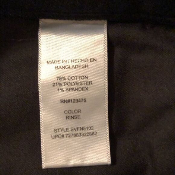 Sofia 8 Black Cuffed Stretch High Rise Denim Shorts - Picture 13 of 14